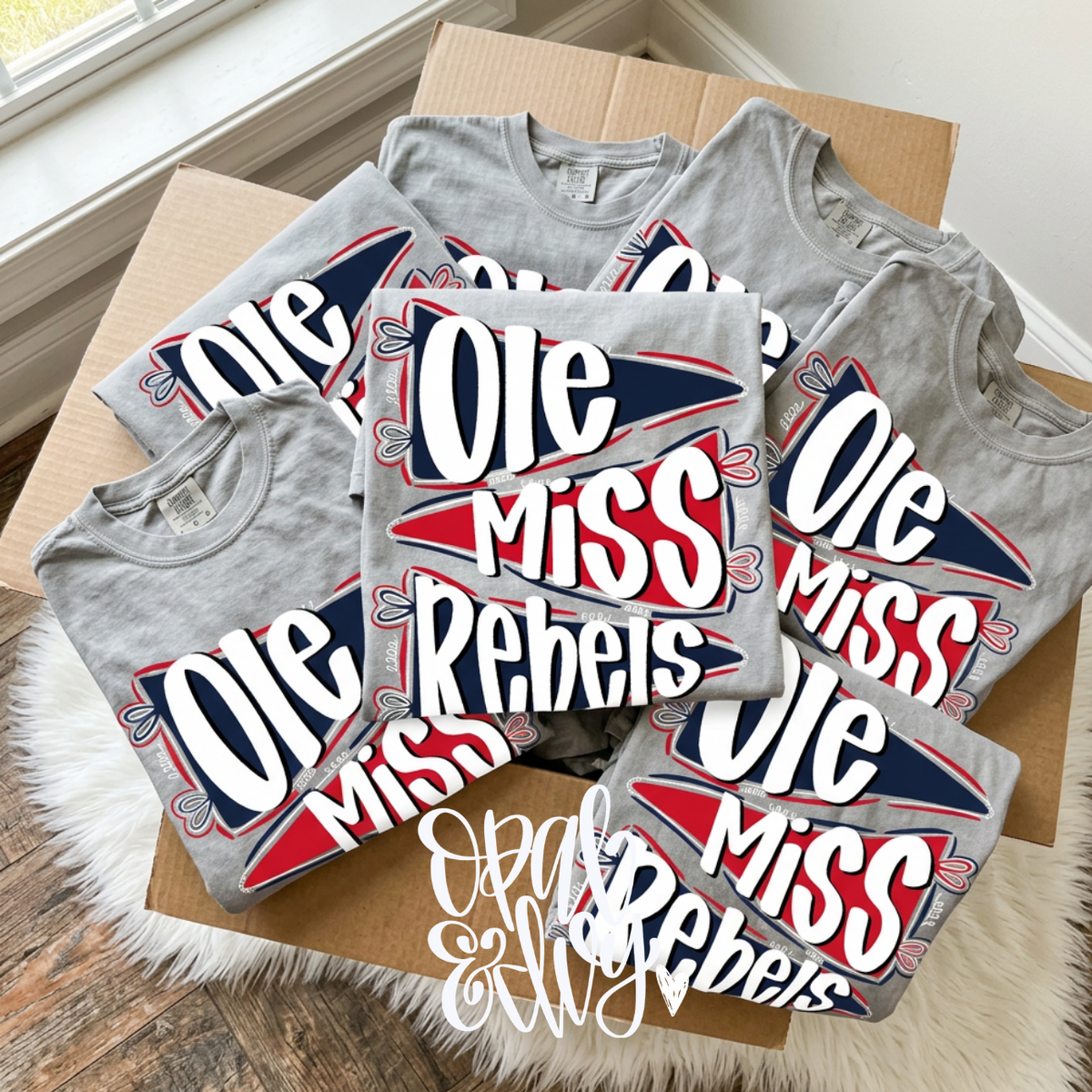 Ole Miss Rebel Pennant Tee