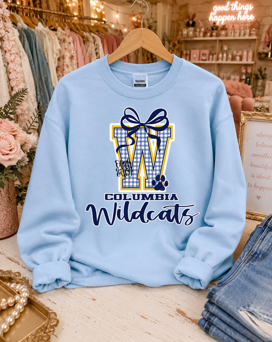 Columbia Wildcat Gingham Sweatshirt